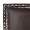 GDF Studio Alonzo Brown Leather Full To Queen Headboard