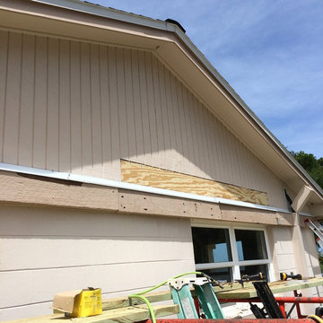 Staggered Shake Gable Ends with Nichiha Cement Board and Cedar Bands