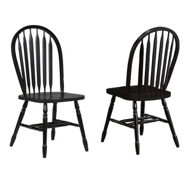 Black Cherry Selections Arrowback Dining Chair | Antique Black | Set Of 2