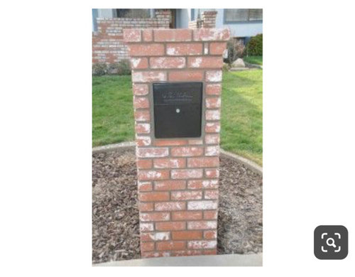 Magnificent faux brick mailbox How Many Bricks Needed For Brick Mailbox