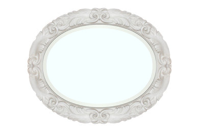 Miroir ovale blanc Moonlight
