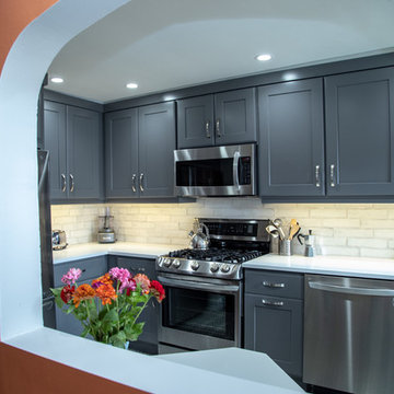 Contemporary Kitchen Remodel | Open Archways & Patterned Tile Flooring