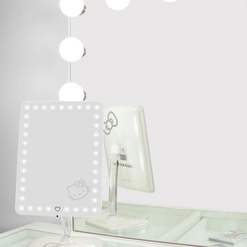 Touch Pro Makeup Mirror with LED Light and Bluetooth Speaker, Hello Kitty