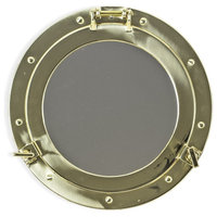12"Brass Porthole Mirror Nautical Wall Working Ship Cabin Window Decorative item