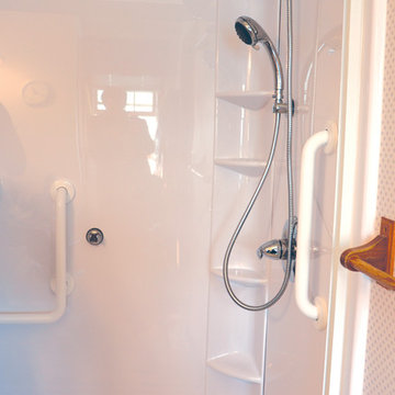 Tub Replacement with Seating and Loft Ceiling - Grab Bars