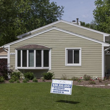 Heathered Moss Hardie Plank Siding in Warrenville Illinois