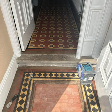 Edwardian Encaustic Tiled Hallway Refurbished in Kidderminster