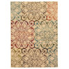 Eliza Floral Rug, Ivory and Multi, 5'x7'6"