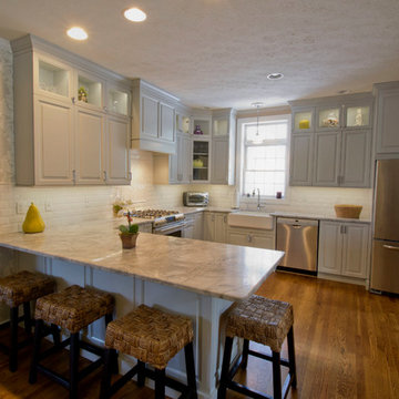 Bedford transitional Kitchen and Mudroom