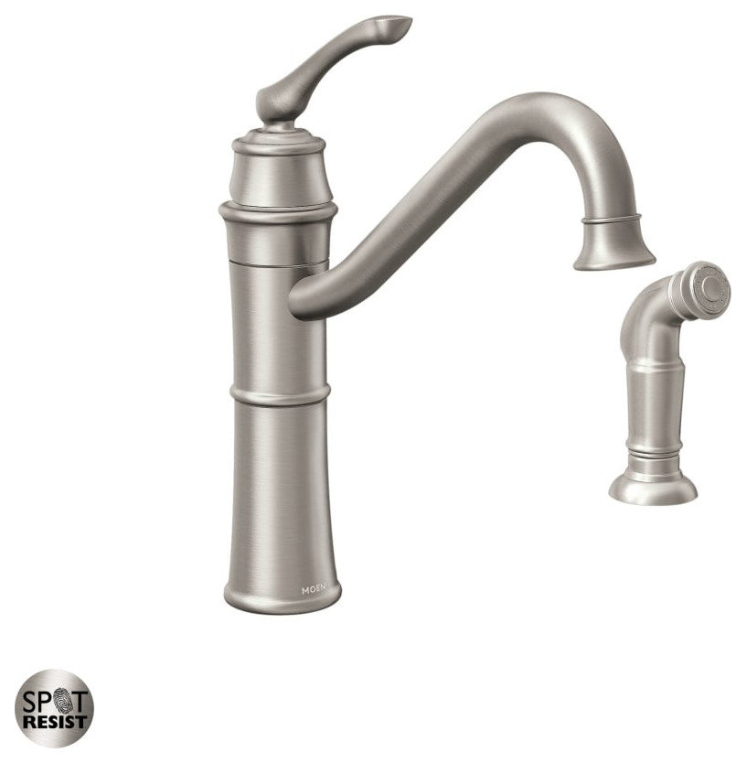Wetherly High-Arc Kitchen Faucet With Side Spray - Transitional ...