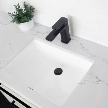 21" Ceramic Porcelain Rectangular Undermount Bathroom Sink