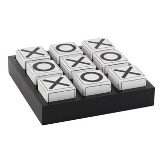 Decorative Mahjong set with crocodile case in black