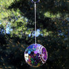 Sunnydaze Outdoor Round Glass Mosaic Hanging Outdoor Bird Feeder, 6"