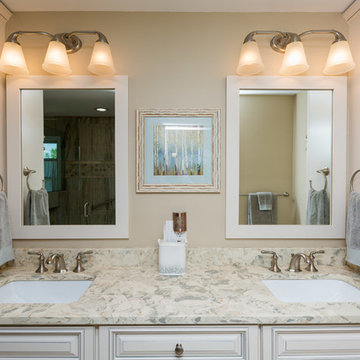 Elegant Master Bathroom with Beautiful Custom Vanity in Ashburn, VA
