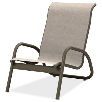 Gardenella Sling Stacking Poolside Chair, Textured Beachwood, Natural