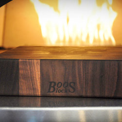 John Boos 3" Walnut Chopping Block - Reversible with Hand Grips - Cutting Boards