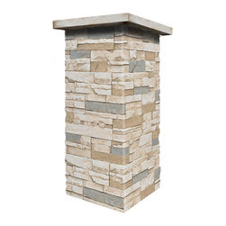 C135-DURANGO STACKED STONE VENEER COLUMN WRAP (CAPS SOLD SEPARATELY) - Wall Panels