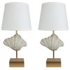 Urbanest, Set of 2, Shell Table Lamps, Copper, 22 1/2" Tall