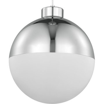 Globe LED Collection Polished Chrome 1-Light LED Pendant