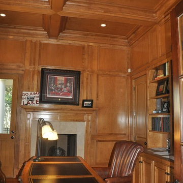 Wainscot paneled office