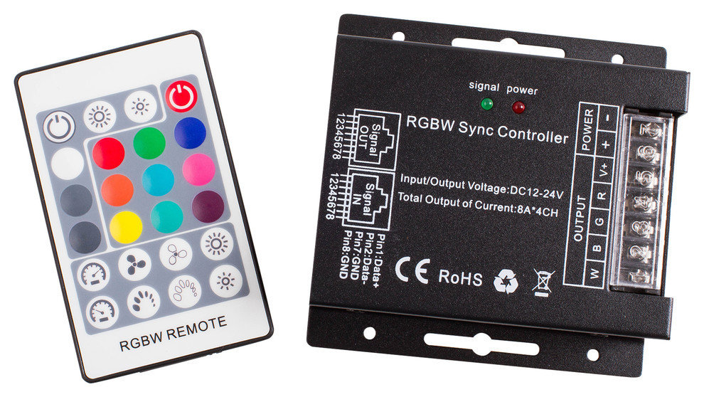 Led Lights With Timer Control Heavy Duty RGBw RGB LED Light Controller with Remote 4 Channel ...
