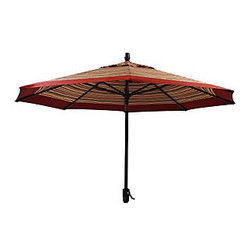 Christy Sports 9' Crank Tilt Designer Market Umbrella in Redwood - Outdoor Umbrellas