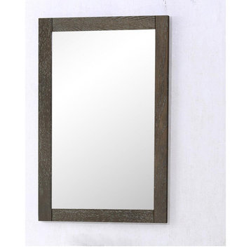 Xylem 22" Contemporary Mirror In Weathered Oak