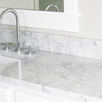White Carrara Marble Bathrooms