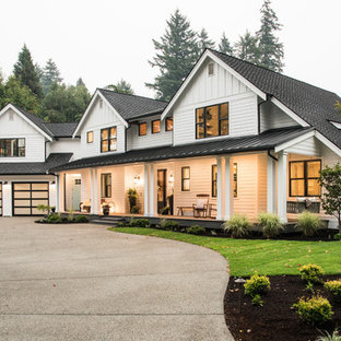 Landhausstil Häuser mit Satteldach Ideen, Design & Bilder - August 2020