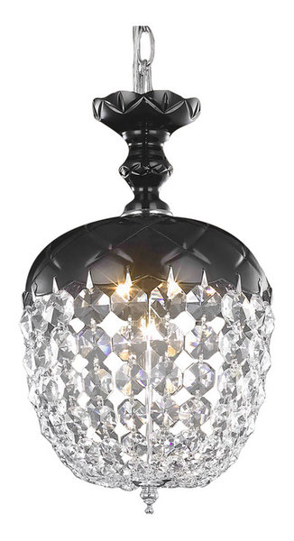 Harvest Design 1 Light 8 Black Chandelier With Clear European Harvest Design 1 Light 8 Black Chandelier With Clear Asfour Crystals