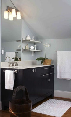 Electrical box is not centered over vanity sink