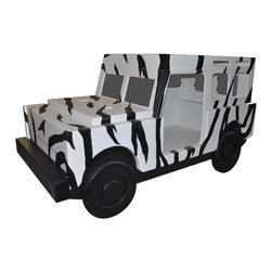 Jungle Safari Jeep Bed, zebra print - Products
