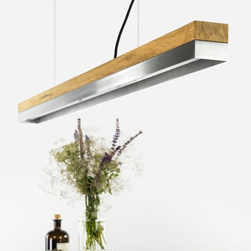 GANTlights [C1o] Oak Wood (Dimmable LED) Pendant Light Rectangular