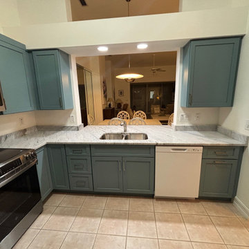 Naples Condo Kitchen Remodel- Coastal Modern Style for Repeat clients