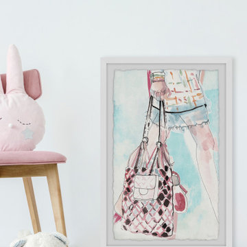 "Stylish Crochet Bags" Framed Painting Print