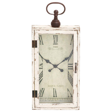 Vintage White Wooden Wall Clock 20272