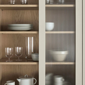 Bespoke green kitchen cabinets
