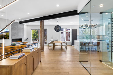Inspiration for a mid-sized modern dining room remodel in Philadelphia