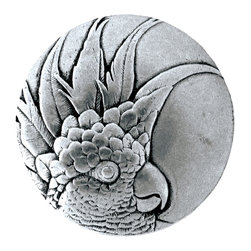 Inviting Home Inc. - Small Cockatoo Knobs, Left, Brilliant Pewter - Cabinet And Drawer Knobs
