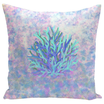 Polyester Decorative Pillow, Coral, 20"x20"