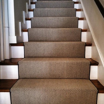 Carpet Remnants Turned Into Stair Runners