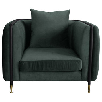 Divani Casa Corriga Dark Green Jade Accent Chair