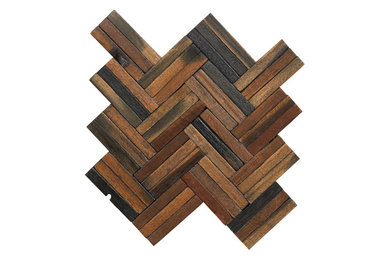 3D reclaimed wood mosaic -  Fantasea
