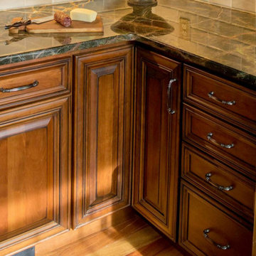 ULTIMO- Artesia in Toffee with Ebony Glaze and Cottage Distressing on Cherry