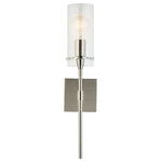 Linea di Liara - Effimero 1-Light Wall Vanity Corridor Sconce With Frosted, Brushed Nickel - Add a touch of modern sophistication to your home with Effimero Wall Sconces.  Designed to coordinate with the best selling Effimero pendant collection, Effimero wall lamps are available in a variety of finish options and glass types.