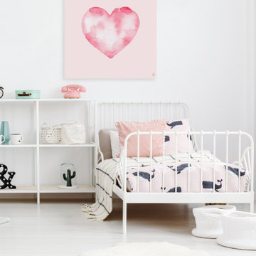 "Blurry Heart" Painting Print on Wrapped Canvas