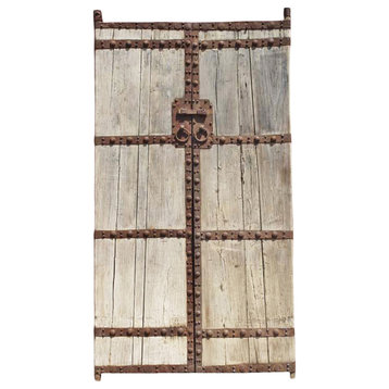 Consigned Rustic Wood and Iron Garden Gate