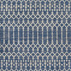 Ourika Moroccan Geometric Indoor/Outdoor Rug, Navy/Beige, 8x10