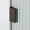 40"x78" Frameless Shower Door, Single Fixed Panel Fluted Radius, Oil Rubbed Bronze, 40" Left
