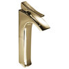 Skip Diamond Vessel Sink Faucet, Polished Gold, Without pop-up drain